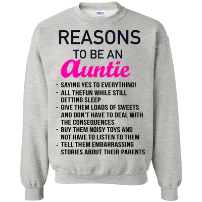 Reasons to be an Auntie shirt, tank, hoodie