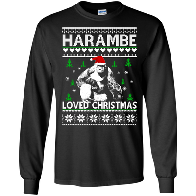 Harambe Loved Christmas Sweater, T-shirt, Hoodie
