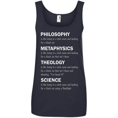 Philosophy is like being in a dark room shirt, tank sweater