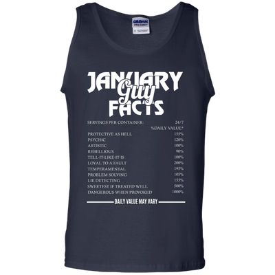 January guy facts servings per container shirt, tank, long sleeve