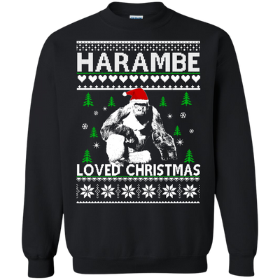Harambe Loved Christmas Sweater, T-shirt, Hoodie