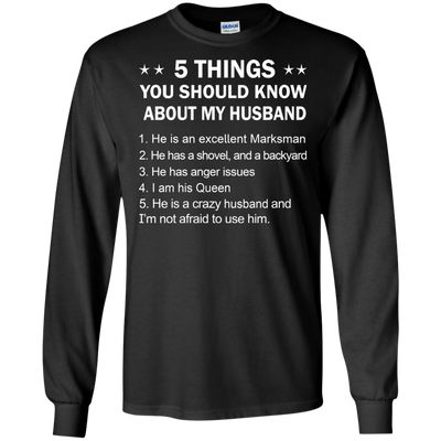 5 things you should know my husband shirt, hoodie, tank