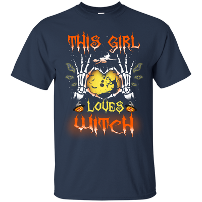 This girl loves witch Halloween t-shirt