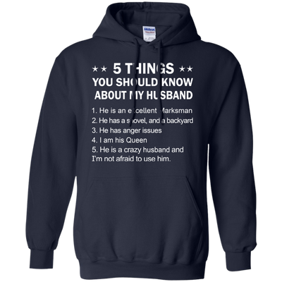 5 things you should know my husband shirt, hoodie, tank