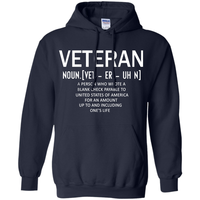 Veteran Definition Shirt, Hoodie, Tank