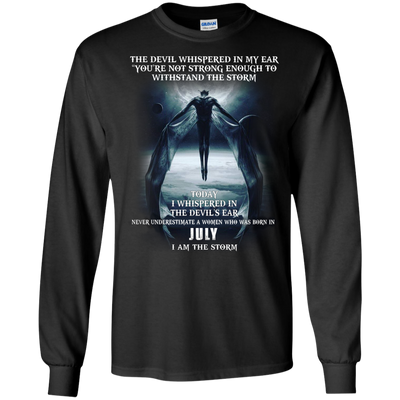 The devil whispered in my ear woman born in July shirt, tank