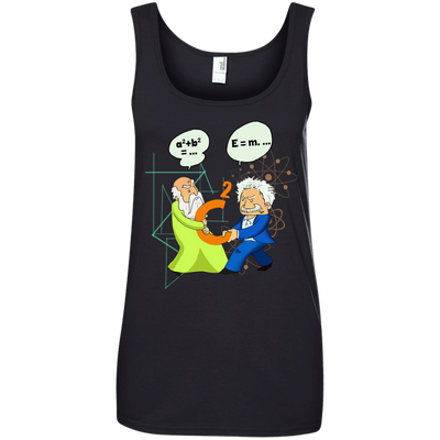 Pythagoras vs Einstein t-shirt, tank, hoodie