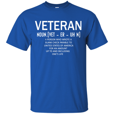 Veteran Definition Shirt, Hoodie, Tank