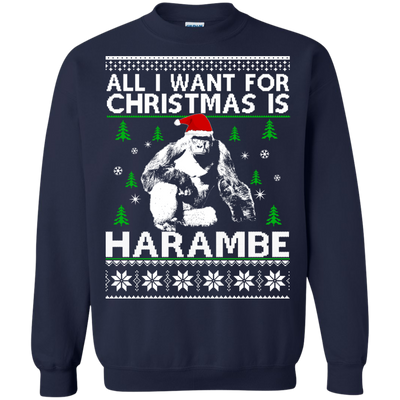 All I Want For Christmas Is Harambe Sweater, Shirt, Hoodie