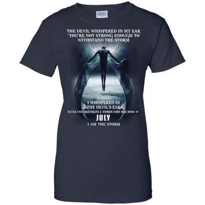 The devil whispered in my ear woman born in July shirt, tank