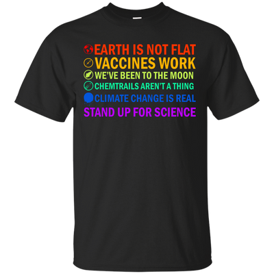 Earth is not flat vaccines work we’ve been to the moon shirt, tank