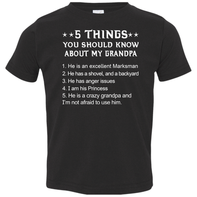 5 Things You Should Know My Grandpa Shirt, Hoodie Youth Shirt