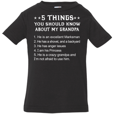5 Things You Should Know My Grandpa Shirt, Hoodie Youth Shirt