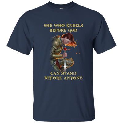 Rose Red: She who kneels before God can stand before anyone shirt, tank