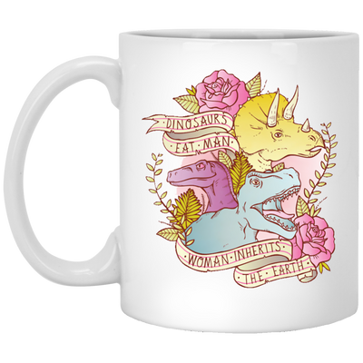 Dinosaurs eat man woman inherits the Earth mug: Jurassic Park