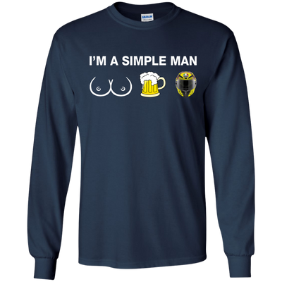 VR46: I'm a simple man I like boobs, beer and helmet shirt, hoodie, tank