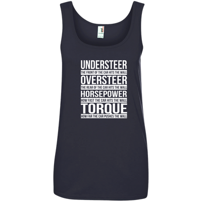 Understeer: The Front Of The Car Hits The Wall shirt, tank, racerback