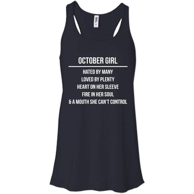 October girl hated by many loved by plenty shirt, tank top, hoodie