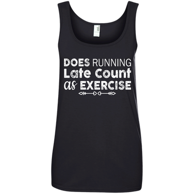Does Running late count as exercise shirt, sweater, tank