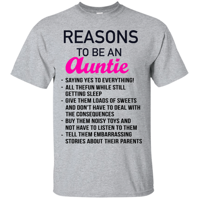 Reasons to be an Auntie shirt, tank, hoodie