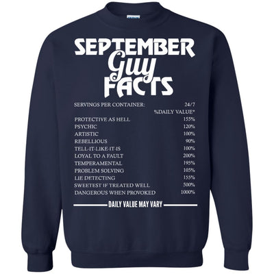 September guy facts servings per container shirt