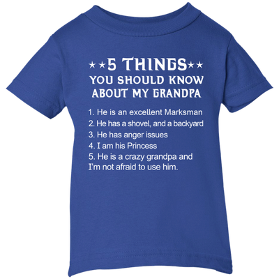 5 Things You Should Know My Grandpa Shirt, Hoodie Youth Shirt