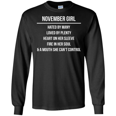 November girl hated by many loved by plenty shirt, tank top, hoodie