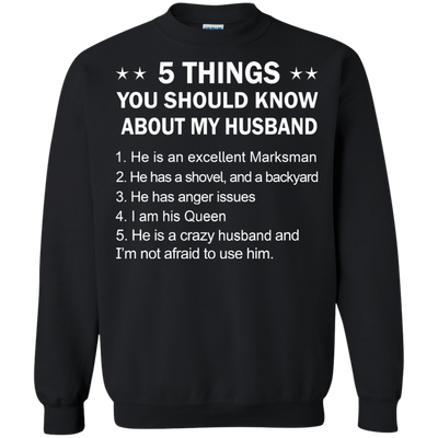 5 things you should know my husband shirt, hoodie, tank