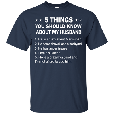5 things you should know my husband shirt, hoodie, tank
