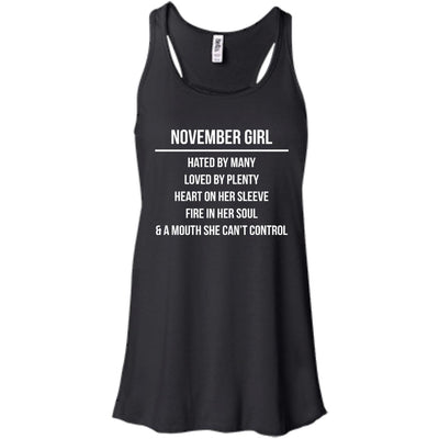 November girl hated by many loved by plenty shirt, tank top, hoodie