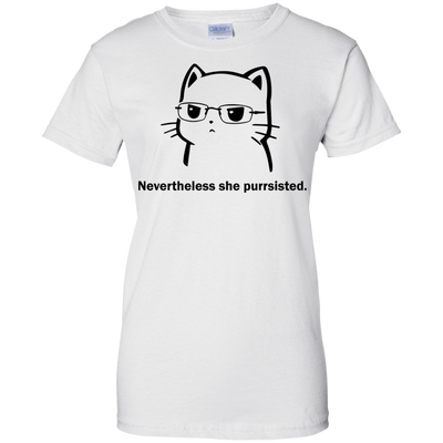 Funny Cat Nevertheless she purrsisted shirt, tank