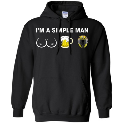 VR46: I'm a simple man I like boobs, beer and helmet shirt, hoodie, tank