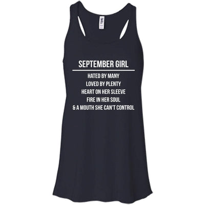September girl hated by many loved by plenty shirt, tank top, hoodie