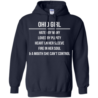 Ohio girl hated by many loved by plenty heart on her sleeve shirt, tank