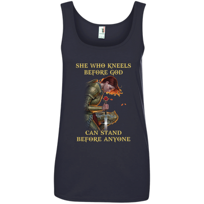 Rose Red: She who kneels before God can stand before anyone shirt, tank
