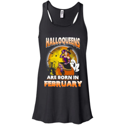 Halloqueens are born in February shirt, hoodie, tank