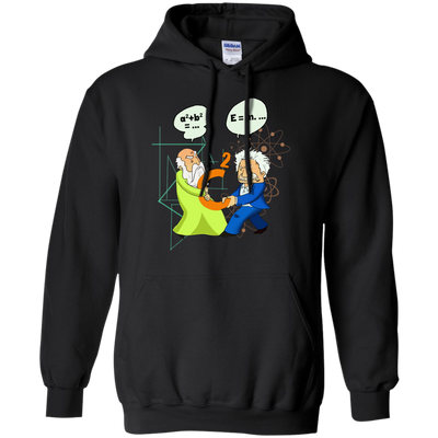 Pythagoras vs Einstein t-shirt, tank, hoodie