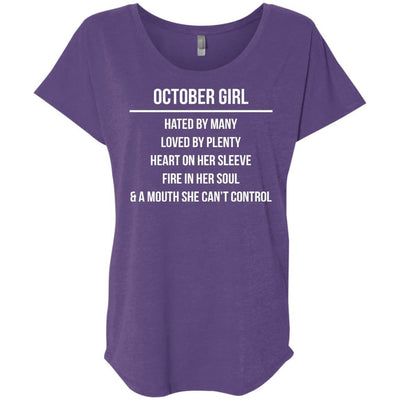 October girl hated by many loved by plenty shirt, tank top, hoodie