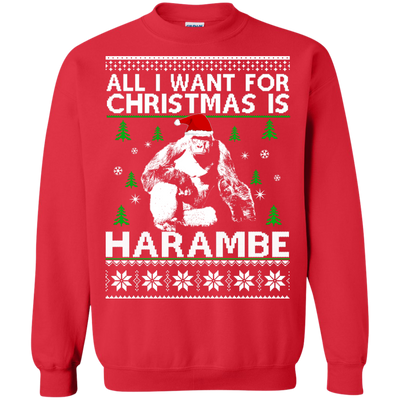 All I Want For Christmas Is Harambe Sweater, Shirt, Hoodie