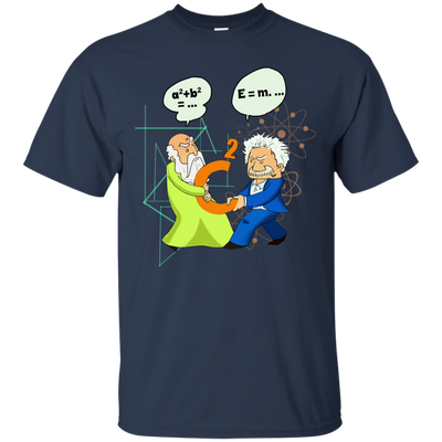 Pythagoras vs Einstein t-shirt, tank, hoodie