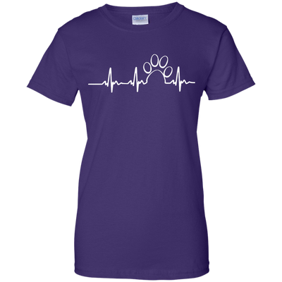 Paw heartbeat t-shirt/hoodie/tank top: dog shirt
