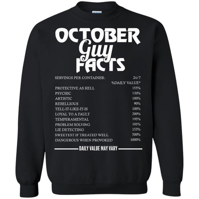 October guy facts servings per container shirt