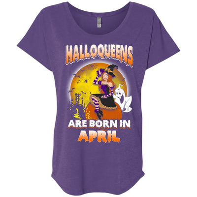 Halloqueens are born in April shirt, hoodie, tank