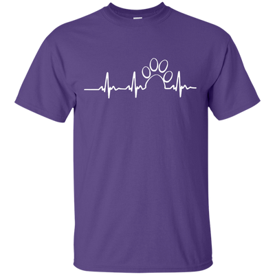 Paw heartbeat t-shirt/hoodie/tank top: dog shirt