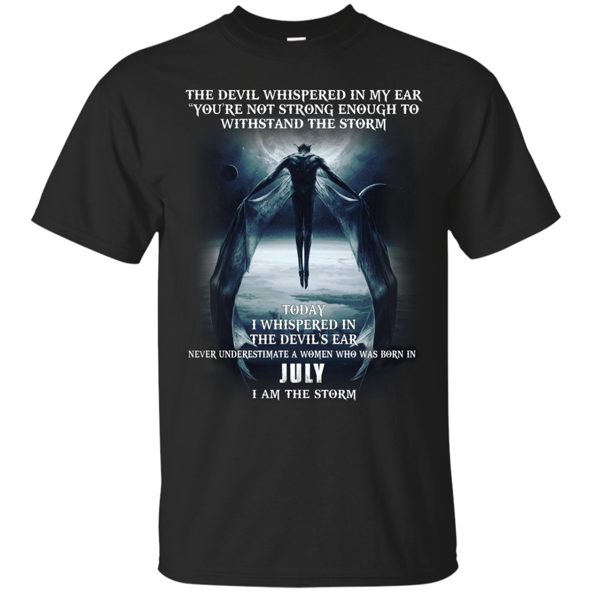 The devil whispered in my ear woman born in July shirt, tank