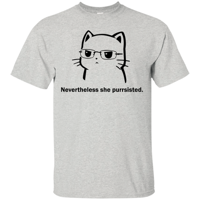 Funny Cat Nevertheless she purrsisted shirt, tank
