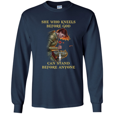 Rose Red: She who kneels before God can stand before anyone shirt, tank