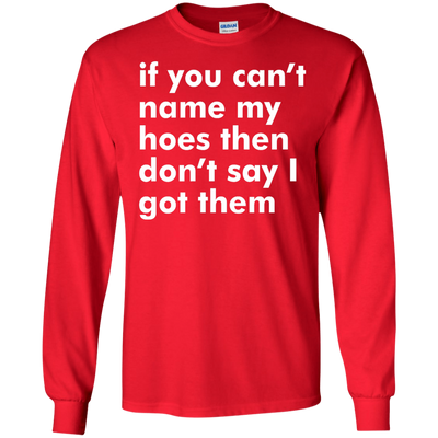 If You Can't Name My Hoes Then Don't Say Got Them shirt, tank, sweater