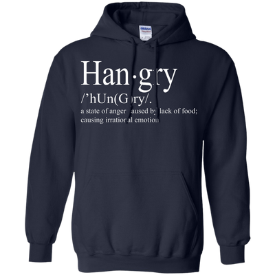 Hangry definition shirt: a state of anger caused by lack of food