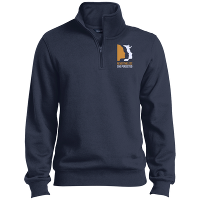 Women's March: Nevertheless she persisted Embroidered zip hoodie